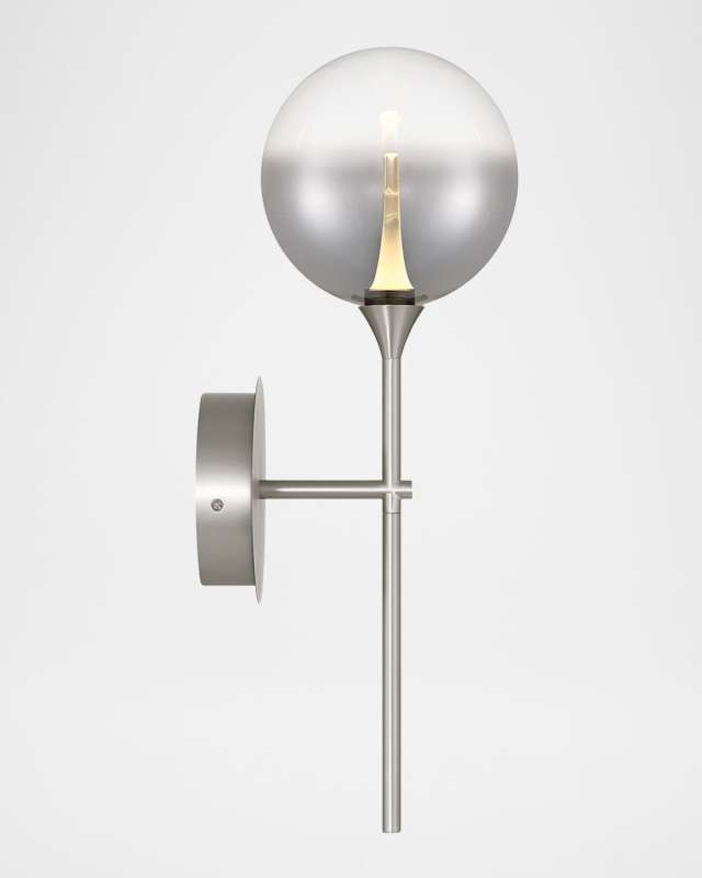 Lissa Nickel Wall Sconce, 19"